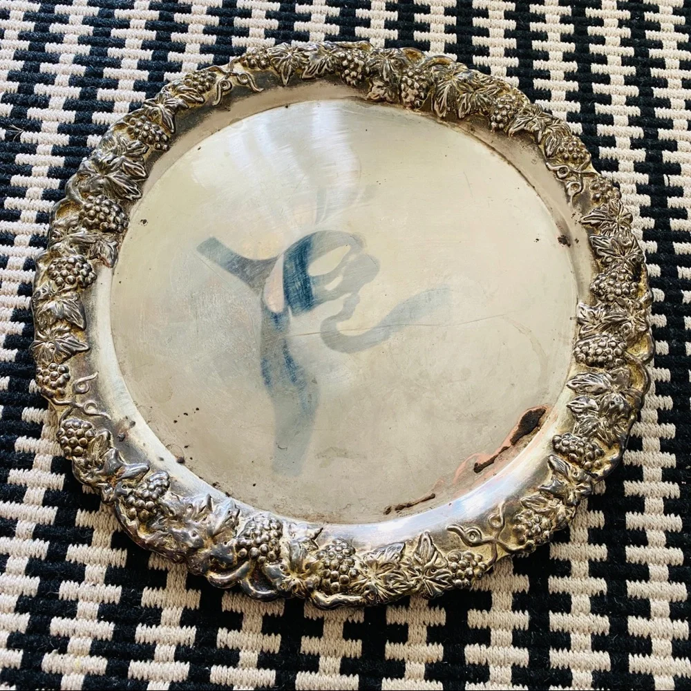 Vintage Silver Trays Versatile Use Bundle of 2